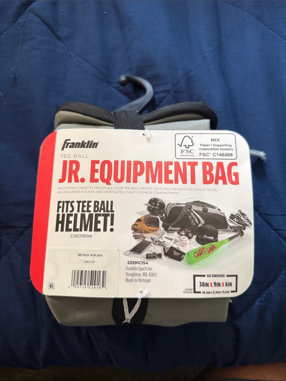 Franklin Jr. Equipment Duffel Bag - Black/Gray